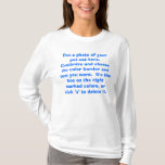 Add Photo of Your Cat on Front t-shirts