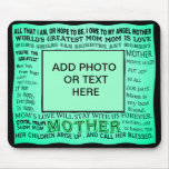 ADD PHOTO OR TEXT -MOUSEPAD