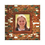 Add photo to Brick illusion wrapped canvas print wrappedcanvas