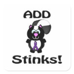 ADD Stinks Skunk Awareness Design Sticker