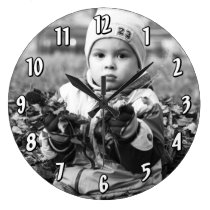 Add Vertical Photo - number template wall clocks
