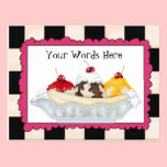 Add Words Banana split postcard postcards
