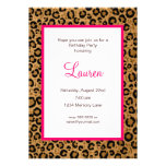 Add Your Age Leopard Birthday Invitation