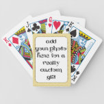 Add Your Goat Photo Gold Frame Bicycle® Play Playing Cards