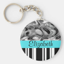 Add Your Name Blue Accent Key Chain