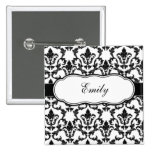 Add Your Name Damask Button