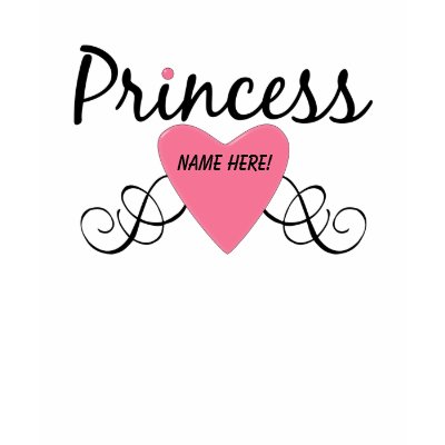 Add Your Name Princess T-shirt by toddlersplace