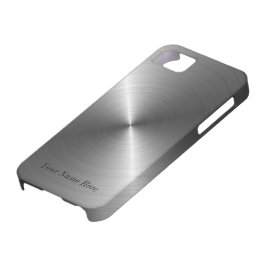 Add Your Name Steel Metal Look iPhone 5 Case