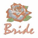 Add Your Names Pink Rose Bride T-shirt embroideredshirt