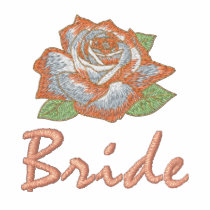 Add Your Names Pink Rose Bride T-shirt embroidered shirts