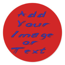 Add Your Own Image or Text Round Stickers