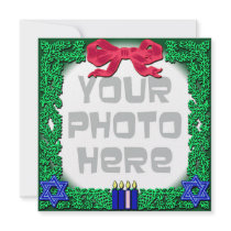Add Your Own Photo Christmas / Hanukkah Card invitations by TotallyRandom Add Your Own Photo Christmas / Hanukkah Card invitations