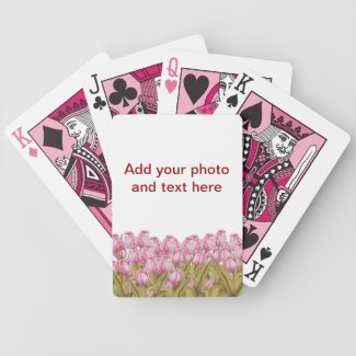 Add your own photo Tulip Mother's Day Bicycle Card Decks