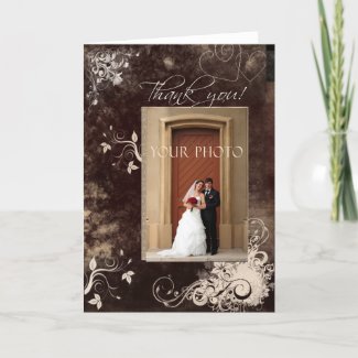 Add your own photo wedding design template card