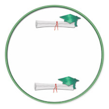 Add Your Own Text Green Graduation Sticker sticker