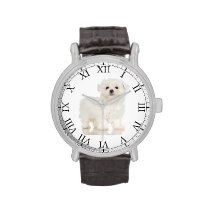 Add Your Pet's Photo Cute Dog Picture Maltese Wristwatches at  Zazzle
