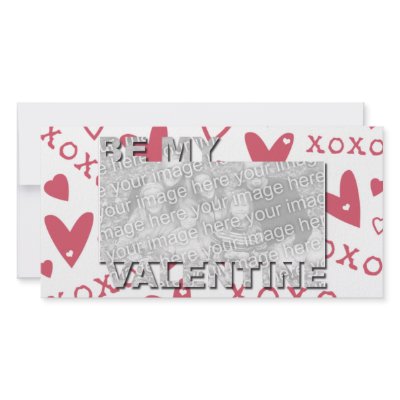Add your Photo Be My Valentine Cut Out Frame - XOX Customized Photo Card by FrankzPawPrintz