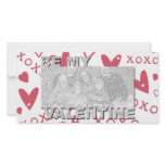 Add your Photo Be My Valentine Cut Out Frame - XOX photo cards