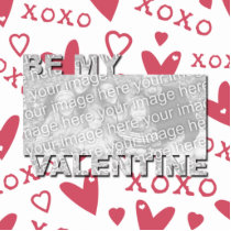 Add your Photo Be My Valentine Cut Out Frame - XOX