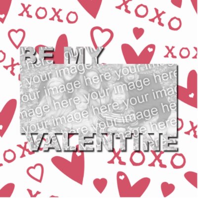 Add your Photo Be My Valentine Cut Out Frame - XOX by FrankzPawPrintz
