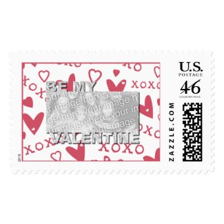 Add your Photo Be My Valentine Cut Out Frame - XOX stamp