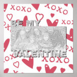 Add your Photo Be My Valentine Cut Out Frame - XOX posters