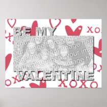 Add your Photo Be My Valentine Cut Out Frame - XOX Posters