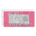 ADD Your Photo Be My Valentine Frame - Pink Lips Customized Photo Card