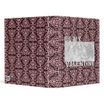 ADD Your Photo Be My Valentine Frame - Pink Scroll 3 Ring Binder
