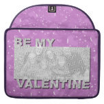 ADD Your Photo Be My Valentine Frame - Purple Hear Sleeve For Macbook Pro