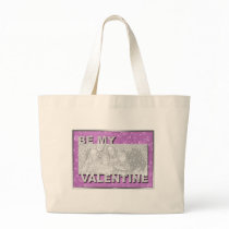 ADD Your Photo Be My Valentine Frame-Purple Hearts Bags