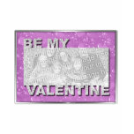 ADD Your Photo Be My Valentine Frame-Purple Hearts t-shirts