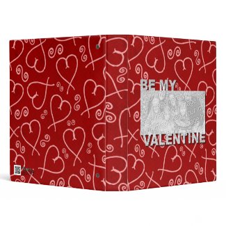 ADD Your Photo Be My Valentine Frame - Red Hearts binder