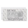 ADD Your Photo Be My Valentine Frame - White Roses Photo Card Template