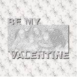 ADD Your Photo Be My Valentine Frame - White Roses Cut Outs