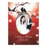 Add Your Photo Cherry Blossom Sakura Love Birds We Custom Invitation