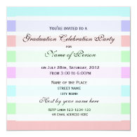 Add your photo, elegant soft color graduation invites
