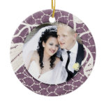 Add Your Photo Lace Thank You Wedding Ornament