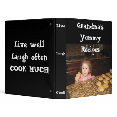 Add your photo Recipe Binder Grandma Yummy Recipes by Gigglesandgrins