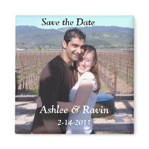 Add your photo SAVE THE DATE wedding magnets