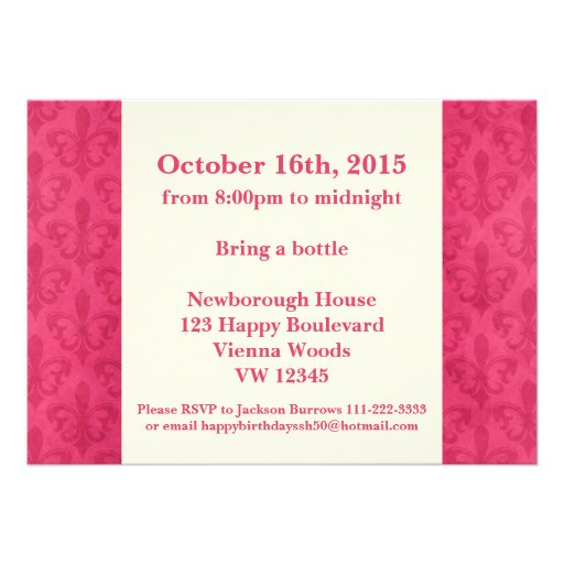 Add your photo ssh surprise 50th birthday invite