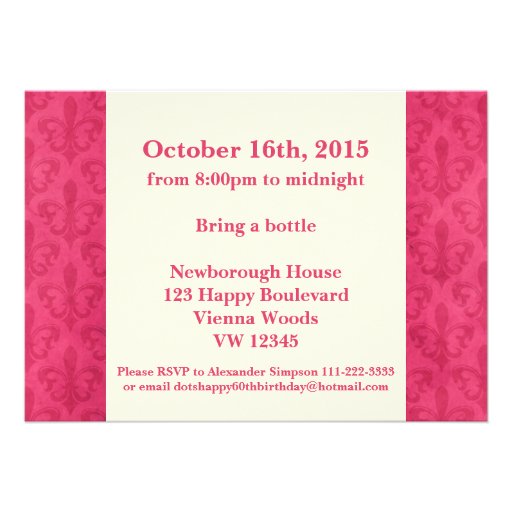 Add your photo ssh surprise 60th birthday invite
