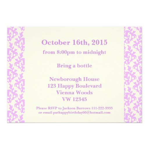 Add your photo ssh surprise 60th birthday invite