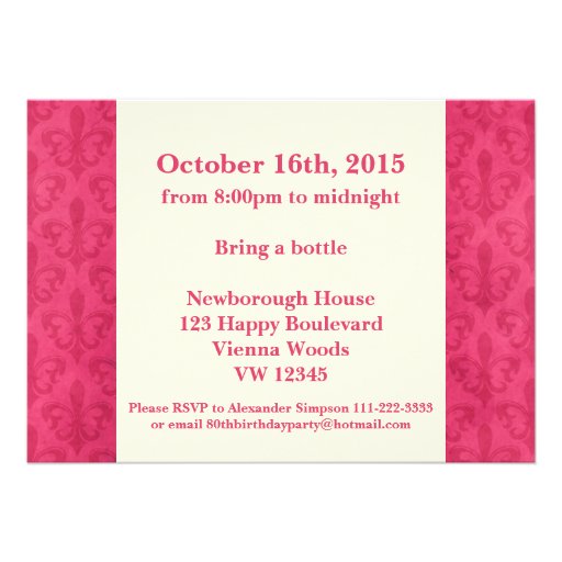 Add your photo ssh surprise 80th birthday invite