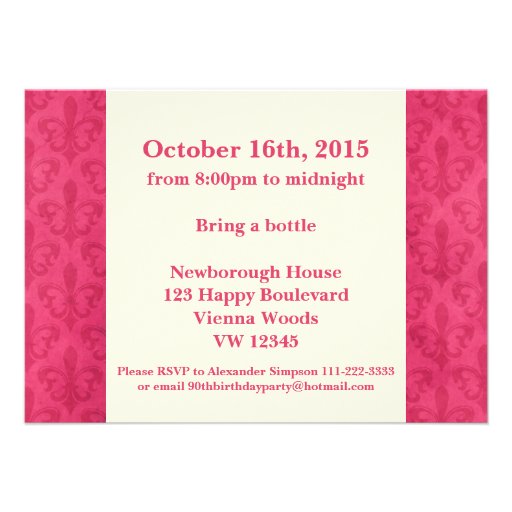 Add your photo ssh surprise 90th birthday invite