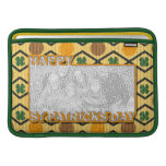 ADD YOUR PHOTO St Pats Cut Out Frame - Clover MacBook Air Sleeve