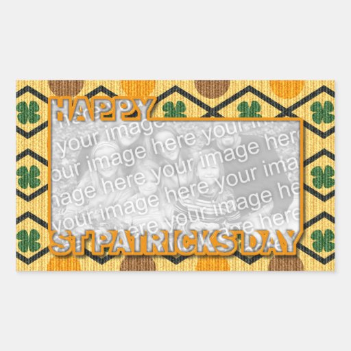 ADD YOUR PHOTO St Pats Cut Out Frame - Clover Stickers
