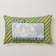 ADD YOUR PHOTO St Pats Cut Out Frame - Stripes Pillows