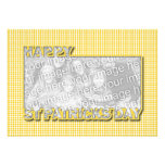 ADD YOUR PHOTO St Pats Cut Out Frame Yellow Clover Custom Invitations