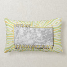 ADD YOUR PHOTO St Pats Day - Burst Throw Pillow